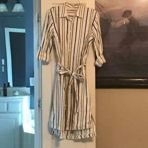 Black and White Shirtwaist Dress - Size L